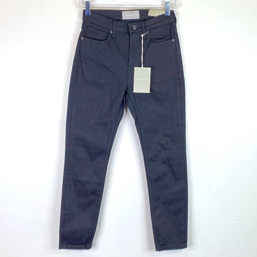 EVERLANE WOMEN BLACK HIGH-RISE SKINNY JEAN SZ 26 A